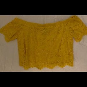 Forever 21 off the shoulder crop top